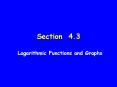 Logarithmic Functions and Graphs PowerPoint PPT Presentation