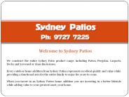 Sydney Patios