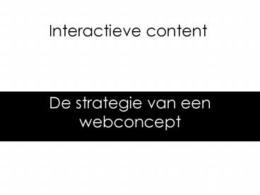Interactieve content