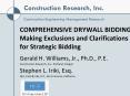 COMPREHENSIVE DRYWALL BIDDING Making Exclusions and Clarifications for Strategic Bidding PowerPoint PPT Presentation