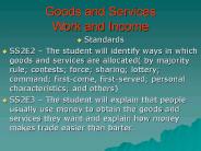 Goods and Services Work and Income