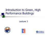 Introduction to Green, High Performance Buildings