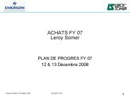 ACHATS FY 07 Leroy Somer