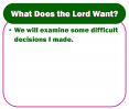 What Does the Lord Want? PowerPoint PPT Presentation