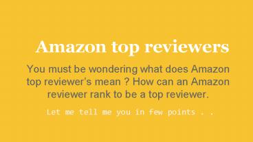 Amazon Top Reviewers