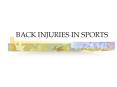 BACK INJURIES IN SPORTS PowerPoint PPT Presentation
