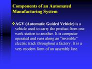 Components of an Automated Manufacturing System