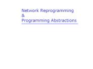 Network Reprogramming