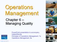 Managing Quality