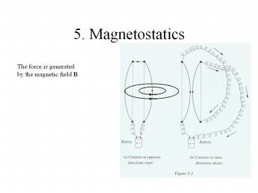 5. Magnetostatics