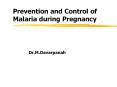 Prevention and Control of Malaria during Pregnancy PowerPoint PPT Presentation