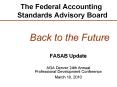 The Federal Accounting Standards Advisory Board PowerPoint PPT Presentation