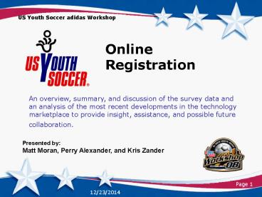 Online Registration Survey