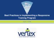 Best Practices in Implementing a Responsive Training Program