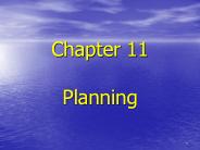 Chapter 11 Planning