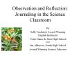 Observation and Reflection: Journaling in the Science Classroom PowerPoint PPT Presentation