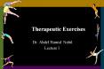 Therapeutic Exercises PowerPoint PPT Presentation