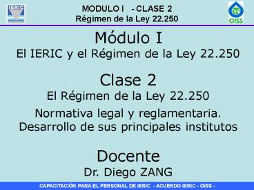 Clase 2                     El R