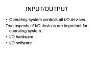 INPUT/OUTPUT