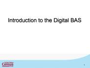 Introduction to the Digital BAS