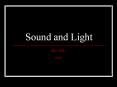 Sound and Light PowerPoint PPT Presentation