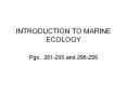 INTRODUCTION TO MARINE ECOLOGY PowerPoint PPT Presentation