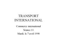 TRANSPORT INTERNATIONAL