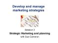 Develop and manage marketing strategies PowerPoint PPT Presentation