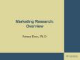Marketing Research: Overview PowerPoint PPT Presentation