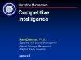 Marketing Management  Competitive Intelligence PowerPoint PPT Presentation