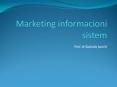 Marketing informacioni sistem PowerPoint PPT Presentation