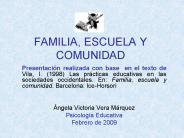 FAMILIA, ESCUELA Y COMUNIDAD
