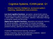 Cognitive Systems, ICANN panel, Q1