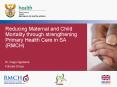 Reducing Maternal and Child Mortality through strengthening Primary Health Care in SA (RMCH) PowerPoint PPT Presentation