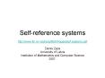 Self-reference systems PowerPoint PPT Presentation