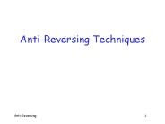 Anti-Reversing Techniques