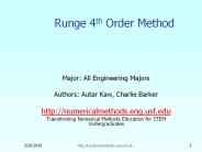 Runge 4th Order Method