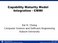 Capability Maturity Model Integration - CMMI PowerPoint PPT Presentation