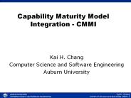 Capability Maturity Model Integration - CMMI