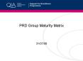 PRD Group Maturity Matrix PowerPoint PPT Presentation