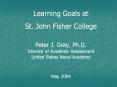 Learning Goals at St. John Fisher College PowerPoint PPT Presentation