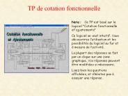 TP de cotation fonctionnelle