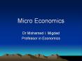 Micro Economics PowerPoint PPT Presentation