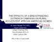 THE EFFECTS OF A BREASTFEEDING OUTREACH CAMPAIGN ON RURAL ADOLESCENT AFRICAN AMERICAN WOMEN PowerPoint PPT Presentation