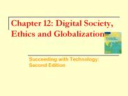 Chapter 12: Digital Society, Ethics and Globalization