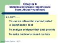 Chapter 8 Statistical inference: Significance Tests About Hypotheses PowerPoint PPT Presentation