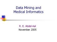 Data Mining and         Medical Informatics