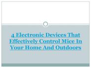 4 Electronic Devices That Effectively Control Mice In