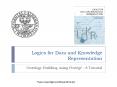 Logics for Data and Knowledge Representation PowerPoint PPT Presentation
