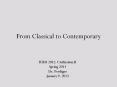 From Classical to Contemporary PowerPoint PPT Presentation